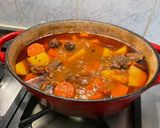 Une image de l'étape 21 de Ragoût de Sanglier aux Tomates, Carottes, Cèpes et Pommes de Terre.