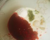A picture of step 2 of Red Velvet Rava Dhokla.