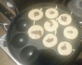 A picture of step 5 of Pancake filled with nutella and glazed with honey.