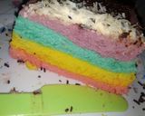 Foto langkah ke 8 dari resep Rainbow Cake Kukus Coklat Keju.
