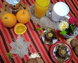 صورة لخطوة 1 من وصفة فطور الصباح 🍓😋 عصير البرتقال محلى بالعسل