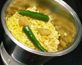 A picture of step 1 of Crispy Kothimbir vadi with a twist.