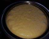 A picture of step 6 of Dhokla made with rice flour and besan.