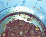 A picture of step 4 of Kaleji Masala or Liver Masala.