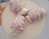 Foto del paso 7 de la receta: Rollitos de pollo y bacon en salsa de nata