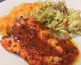 Foto del paso 9 de la receta: Pollo con salsa de achiote, puré de papa con zanahoria y repollo