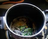 A picture of step 2 of Gujarati kadhi with Drumsticks.