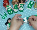 A picture of step 7 of Mini Readymade cupcakes fondant dolls 🇵🇰.
