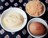 Hình bước làm 2 của món BÁNH MÌ cuộn trứng-ruốc gà