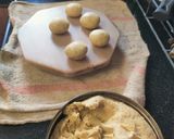 A picture of step 1 of Kuttu alu puri.