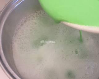 Pandan Cake Cendol Palm Sugar Pudding - Step 5