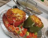 A picture of step 10 of Thanksgiving Stuffed Peppers.