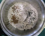 A picture of step 1 of Millets Masala Mint Roti.