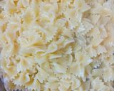 A picture of step 1 of Farfalle Pasta.
