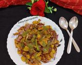 A picture of step 3 of Stuffed Besan Chilla.