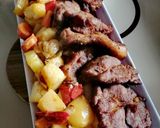 Pas rețetă Ceafă de porc cu legume la cuptor 7 fotografie