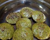 A picture of step 6 of Green moong Idli.