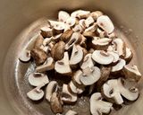 A picture of step 2 of Mushroom Bread Pudding.