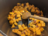 Sweet potato and coconut green thai curry soup
