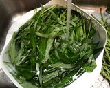 炒空心菜的食譜步驟1照片