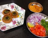 A picture of step 6 of Sweet Potato Tikki Chaat.