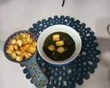 A picture of step 3 of Palak paneer.