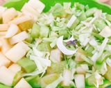 A picture of step 3 of Green salad.