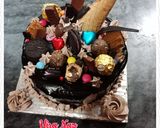A picture of step 9 of Chocolate overload drip cake.