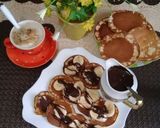 صورة لخطوة 3 من وصفة بان كيك روعة ☕🍫