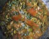 A picture of step 3 of Palak sabji/ Spinach sabji.