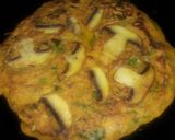 A picture of step 2 of Mushroom Chilla.