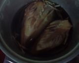 Foto langkah ke 1 dari resep Sayur Ontel (Jantung Pisang) Daun Singkong Ayam.