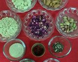 A picture of step 1 of Kesaria Thandai.