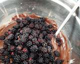 Cheats blackberries brownie tray bake recipe step 2 photo