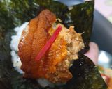 รูปขั้นตอนการทำที่ 5 ของ "ห่อหมก🐟ทูน่า topping อูนิไข่🐚เม่น" #หม้อทอดไร้น้ำมัน #อูนิ