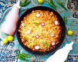 عکس مرحله 5 از دستور پیتزا ماکارونی 🍕🍝🌿🍋