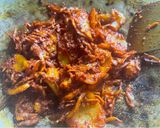 Gambar langkah 4 resipi Sambal Kentang Ikan Bilis Balado.