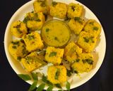 A picture of step 6 of Vati dal khaman.