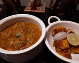 A picture of step 4 of Yummy soya chaap masala.