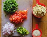 A picture of step 1 of Besan pudla (gujrati breakfast).