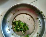 A picture of step 1 of Aloo vadi.