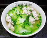 Hình bước làm 1 của món Canh bí xanh nấu thịt nạc xay