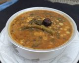 A picture of step 1 of Daal sagah(bathua ka saag with Chana daal).