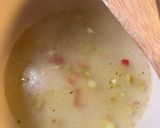 A picture of step 3 of Tofu, miso and noodle soup - vegan.
