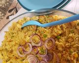 A picture of step 4 of Veggie,tuna and rice pillaw.