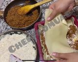 A picture of step 7 of Mutton Lasagna on stove.