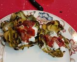 A picture of step 8 of Goat Cheese and Ham Stuffed Artichokes.
