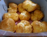 รูปขั้นตอนการทำที่ 8 ของ ชูครีมไส้ทะลัก (choux cream)