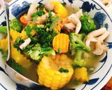 Hình bước làm 3 của món Đậu hủ bao bố “Canh rau củ “