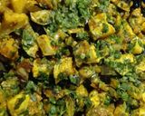 A picture of step 10 of Aaloo Began (Brinjal) Fry.